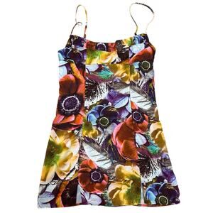Urban Outfitters Floral Print Mini Dress Womens Medium Maximalist Festival Retro